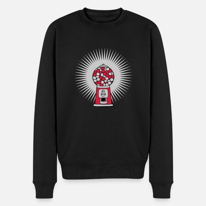 Strahlen Kaugummi Spender - Männer Premium Bio Pullover - Schwarz