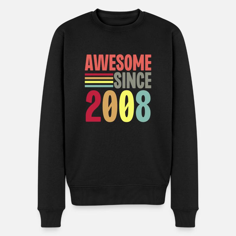 Großartig seit 2008 - Männer Premium Bio Pullover - Schwarz