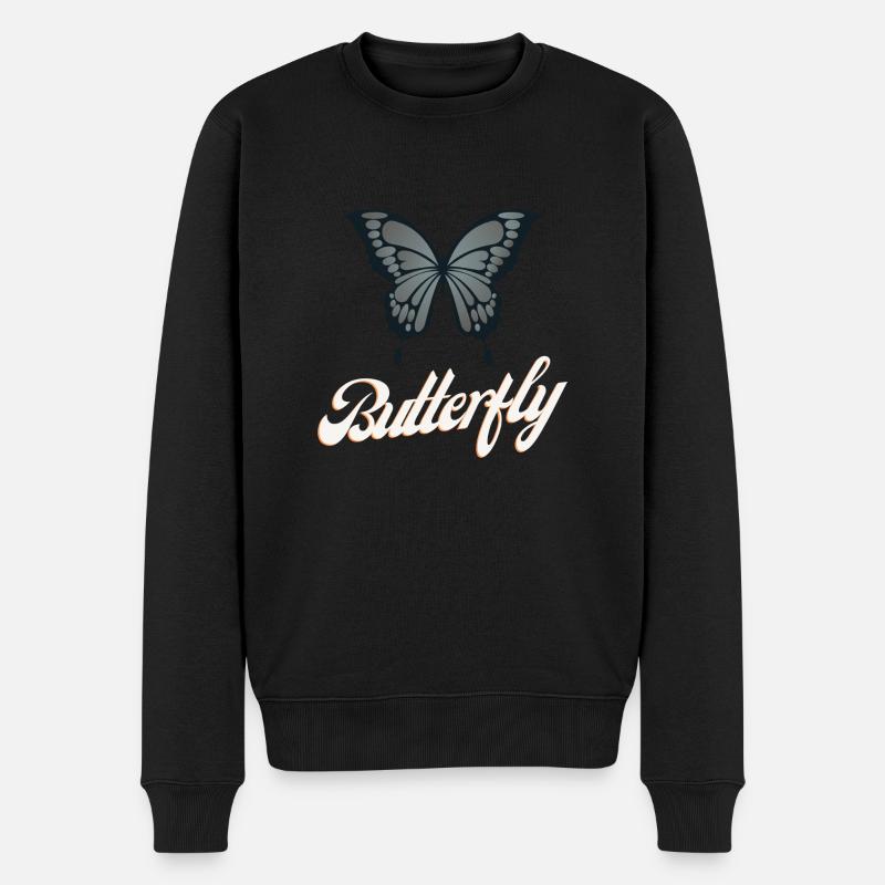 PAPILLON - Pull Premium bio Homme - noir