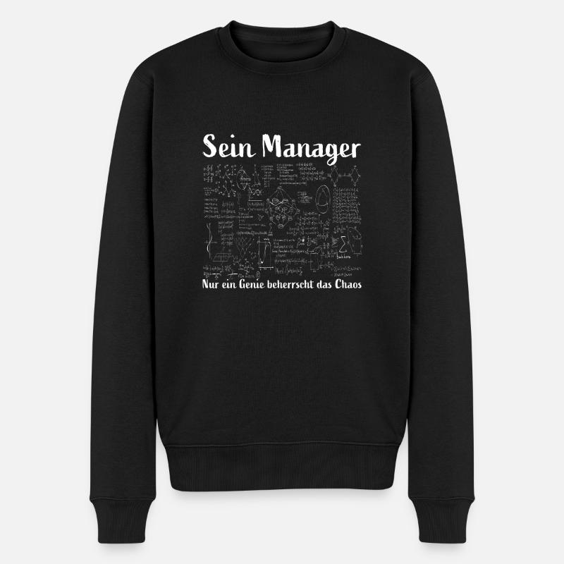 Manager - Männer Premium Bio Pullover - Schwarz