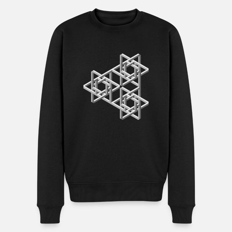 Illusion d’Esher - Pull Premium bio Homme - noir