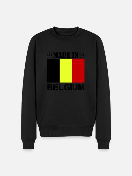 made in belgium - Männer Premium Bio Pullover - Schwarz