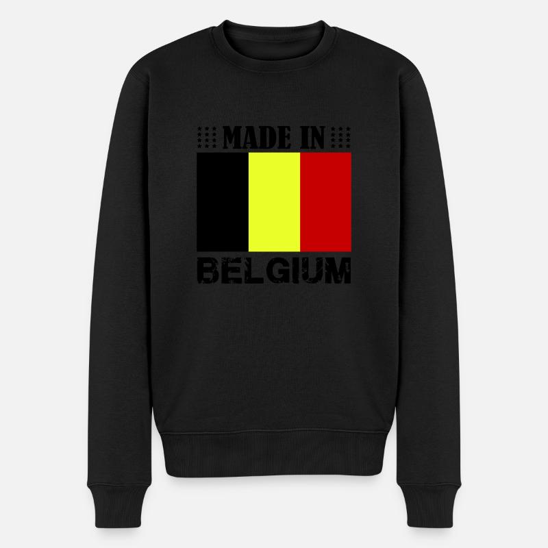 made in belgium - Männer Premium Bio Pullover - Schwarz