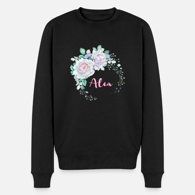 Für Alea - Männer Premium Bio Pullover - Schwarz