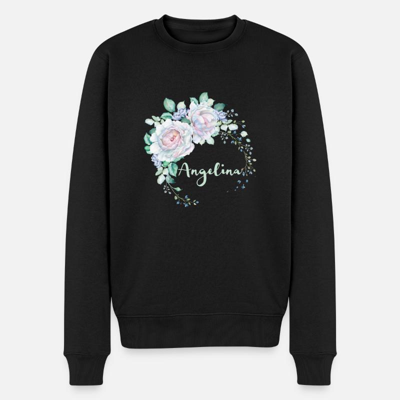 Für Angelina - Männer Premium Bio Pullover - Schwarz