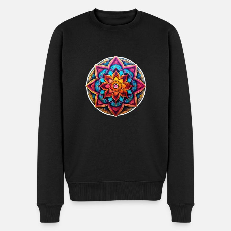 Relaxation Mandala - Pull Premium bio Homme - noir