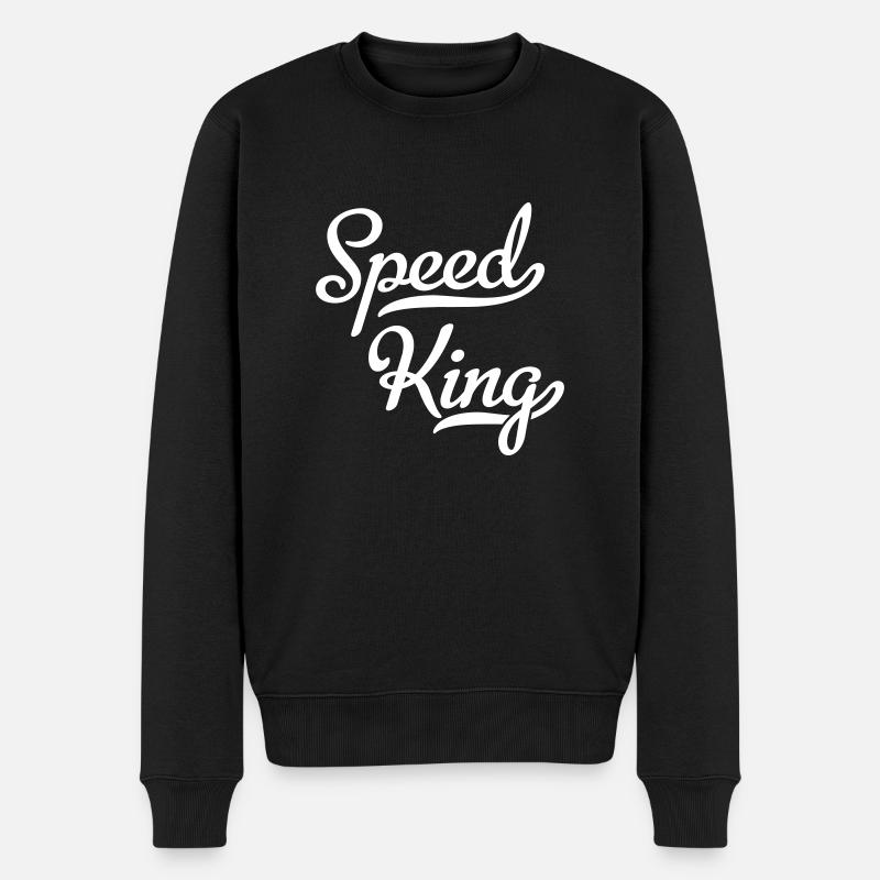 Speed King - Männer Premium Bio Pullover - Schwarz