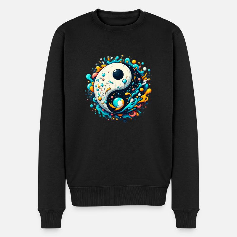 Picsart 24 01 10 10 01 22 749 - Männer Premium Bio Pullover - Schwarz