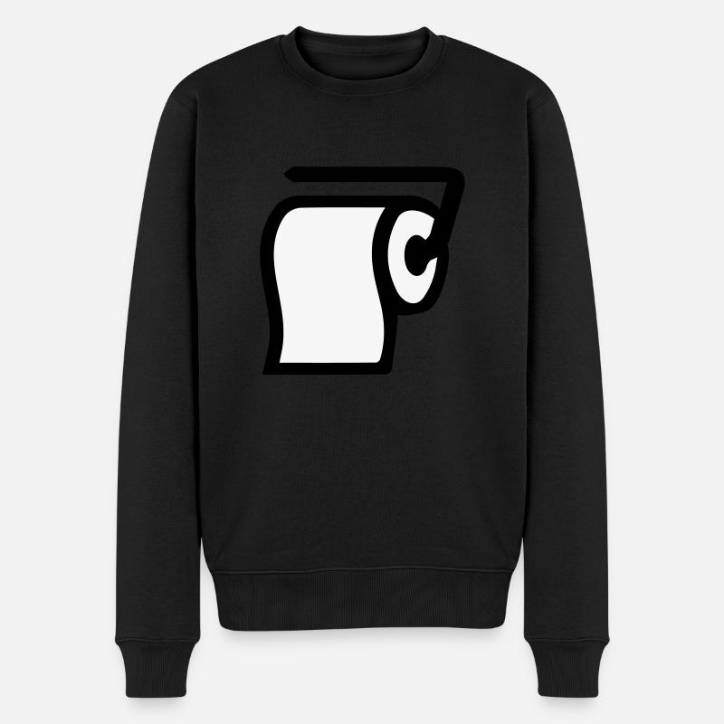 Klopapier - Männer Premium Bio Pullover - Schwarz