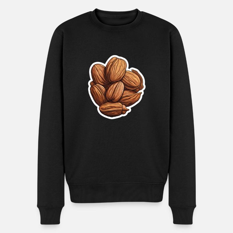 Walnüsse 7 Stück - Männer Premium Bio Pullover - Schwarz
