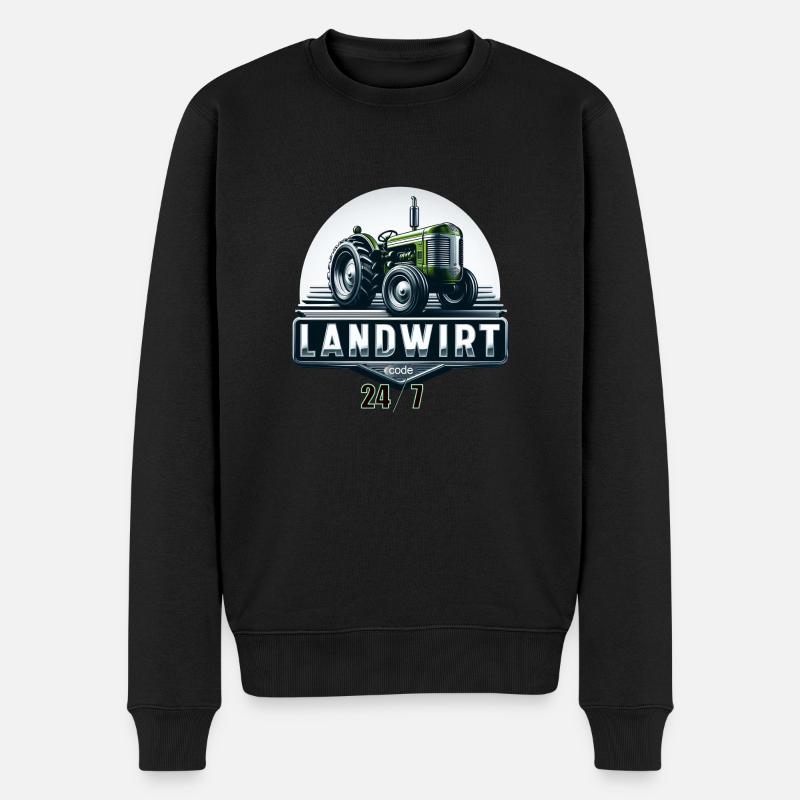 landwirt code ll - Männer Premium Bio Pullover - Schwarz
