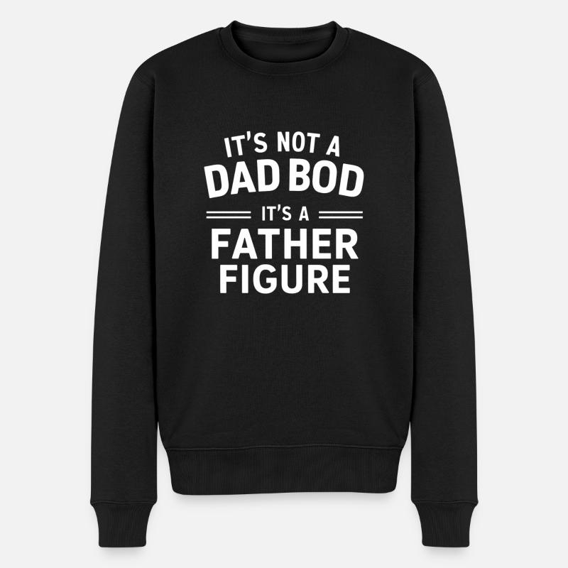 Mens It's Not A Dad Bod It's A Father Figure - Männer Premium Bio Pullover - Schwarz