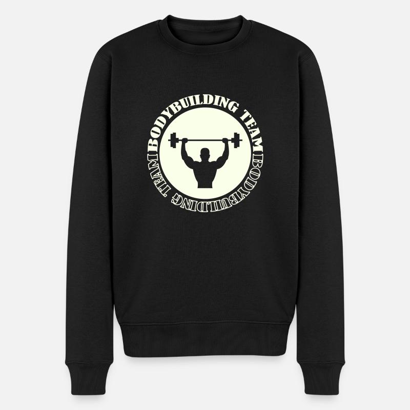 bodybuilding team 01 - Männer Premium Bio Pullover - Schwarz