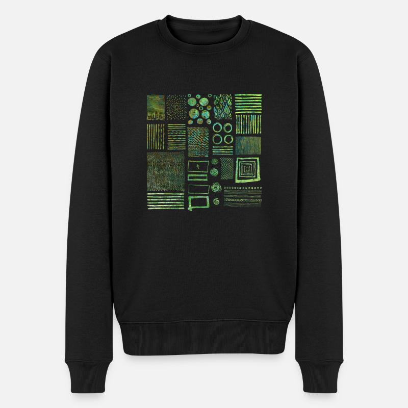 Grafik - Männer Premium Bio Pullover - Schwarz