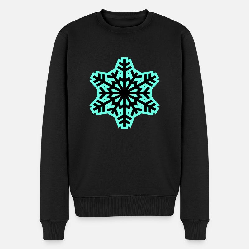 snow frost - Männer Premium Bio Pullover - Schwarz