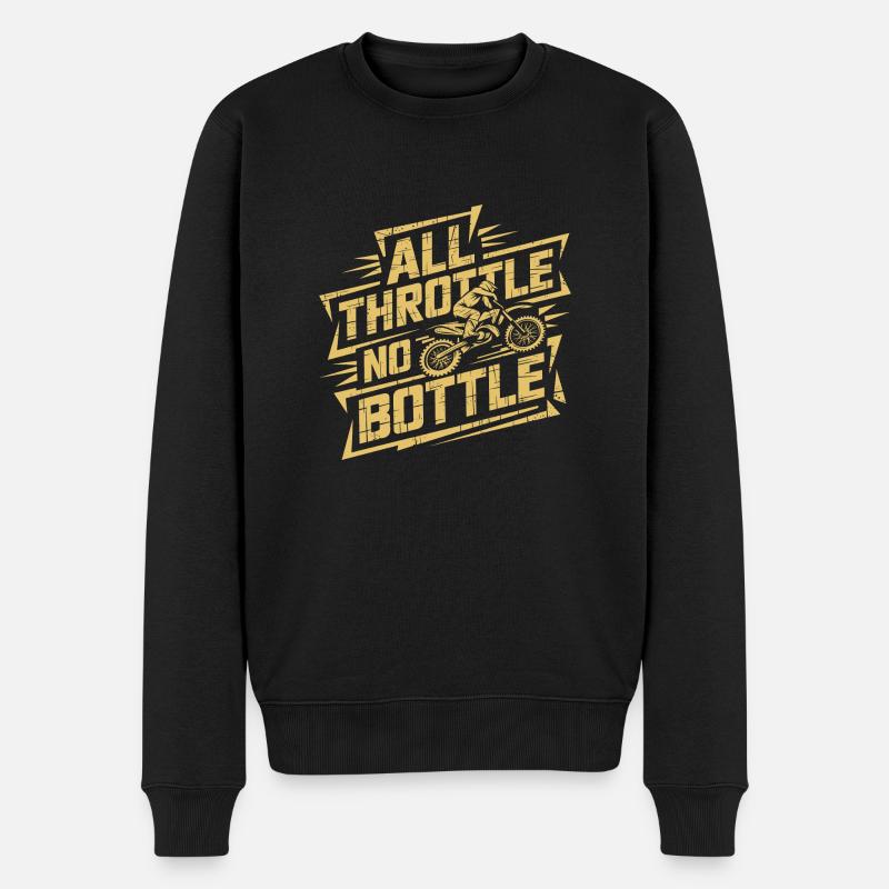 Adrénaline et vitesse en motocross - Pull Premium bio Homme - noir