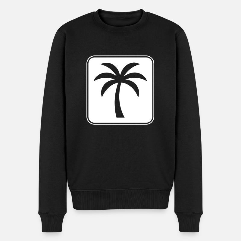 Palmier Icône Été - Pull Premium bio Homme - noir