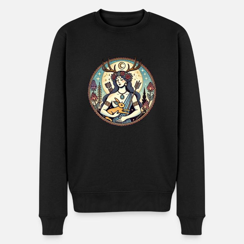 Artemis - Männer Premium Bio Pullover - Schwarz