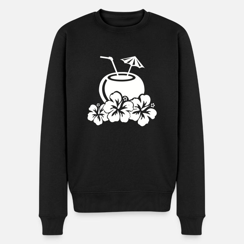Cocktail Hibiscus - Pull Premium bio Homme - noir