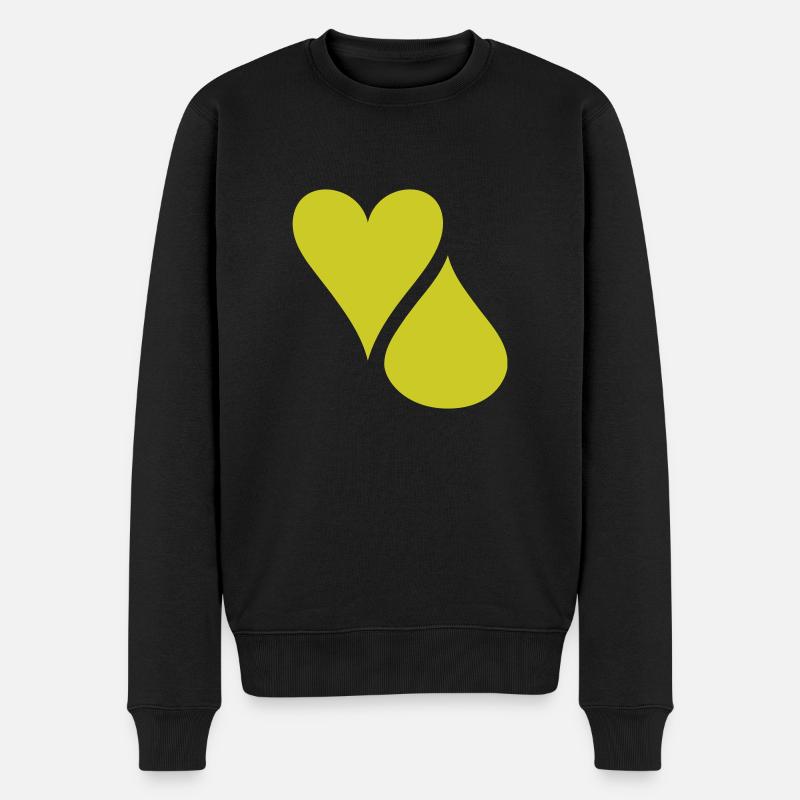 herzblutdeluxe_logo - Männer Premium Bio Pullover - Schwarz