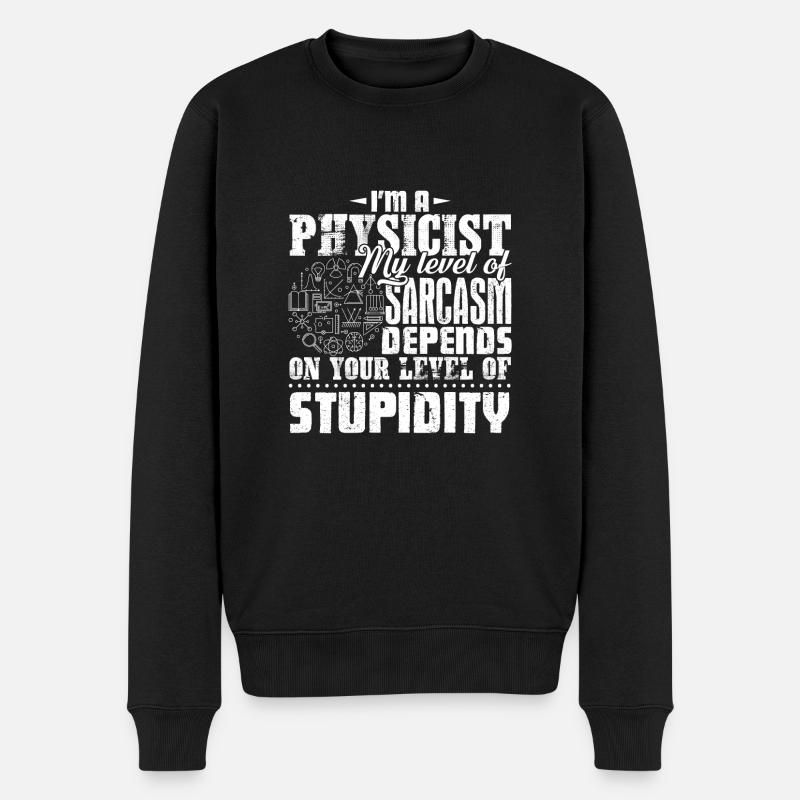 Ich bin Physiker - Männer Premium Bio Pullover - Schwarz