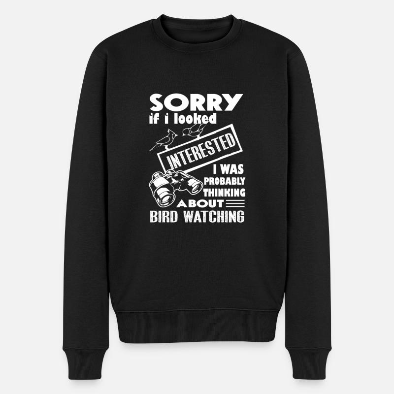 Thinking About Bird Watching - Men's Premium Organic Jumper - black