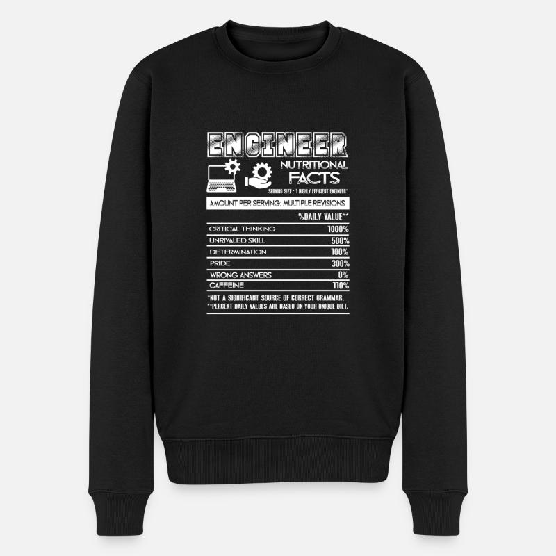 Engineer Nutritional Facts - Men's Premium Organic Jumper - black