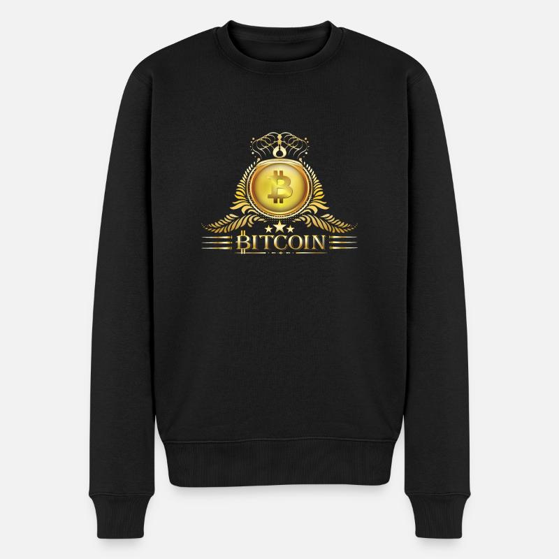 couronne Bitcoin - Pull Premium bio Homme - noir