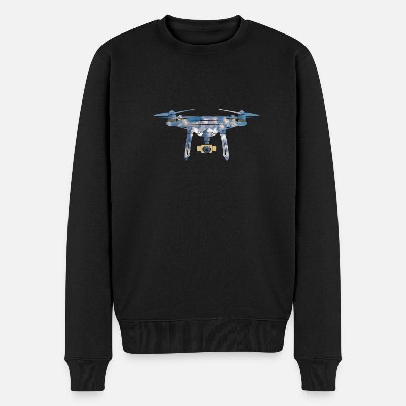 drone drone - Pull Premium bio Homme - noir