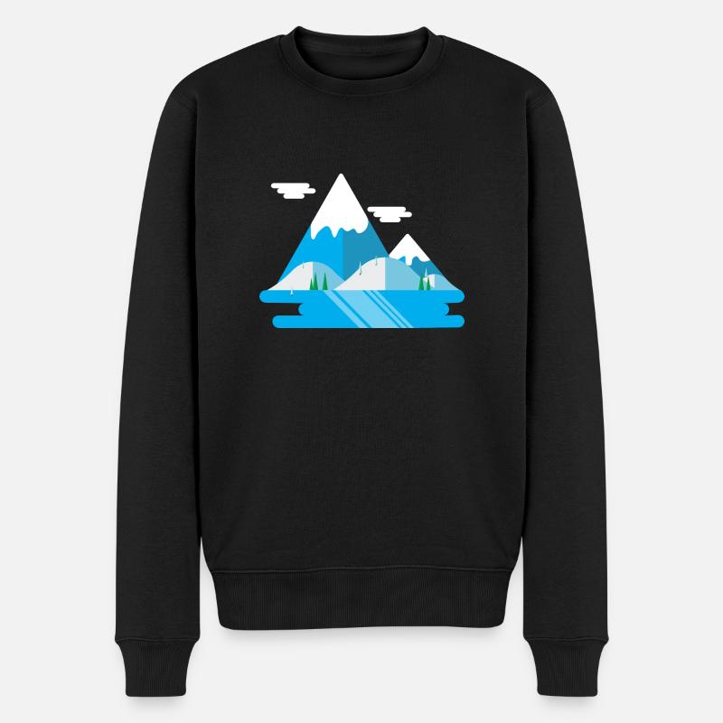 montagne - Pull Premium bio Homme - noir