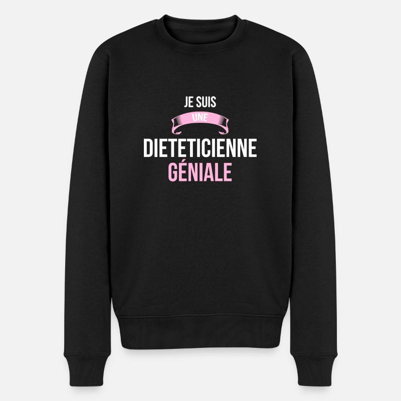 je suis une Dieteticienne - Pull Premium bio Homme - noir