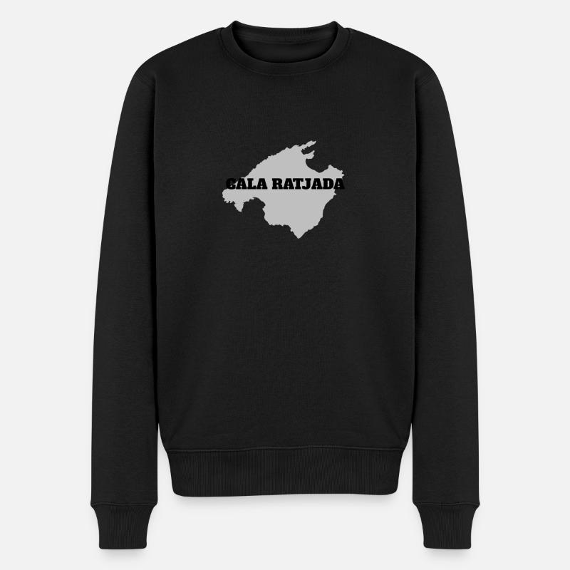 MALLORCA CALA RATJADA - Männer Premium Bio Pullover - Schwarz