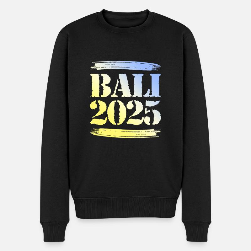 Bali 2025 - Männer Premium Bio Pullover - Schwarz