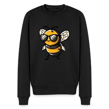 Abeille Cool Animal - Pull Premium bio Homme - noir - Devant - Nico (187cm)