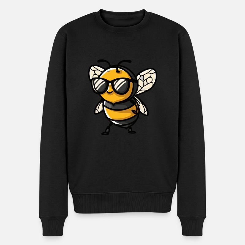 Abeille Cool Animal - Pull Premium bio Homme - noir