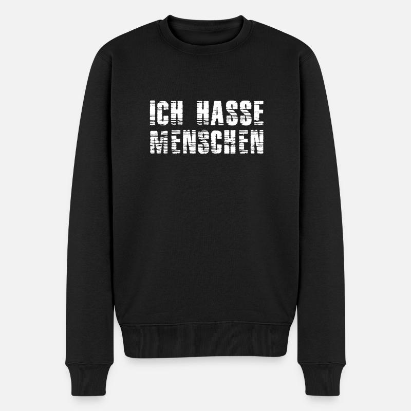 Je déteste les gens - Pull Premium bio Homme - noir
