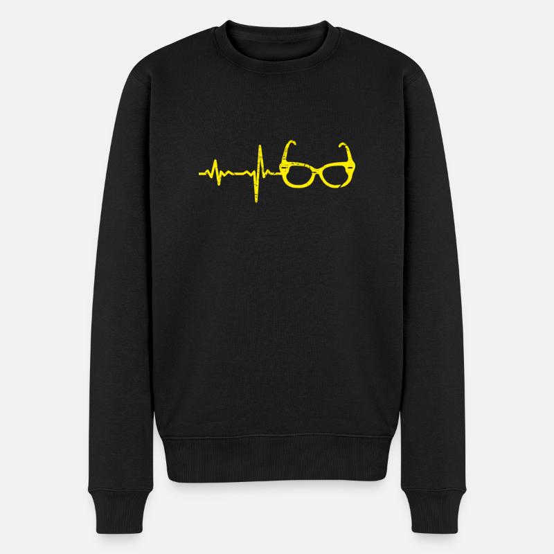 Cadeaux Opticiens Heartbeat 01 - Pull Premium bio Homme - noir