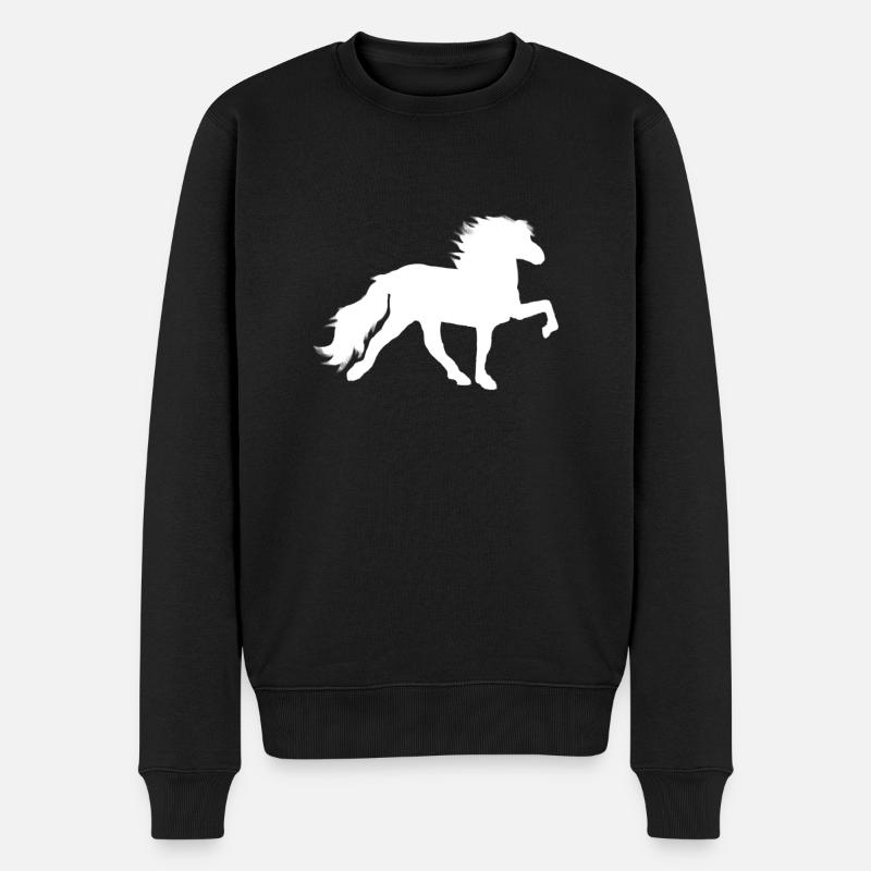 Tölter weiß - Männer Premium Bio Pullover - Schwarz