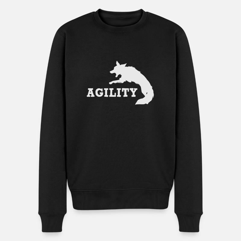 Agility Border Blanc - Pull Premium bio Homme - noir