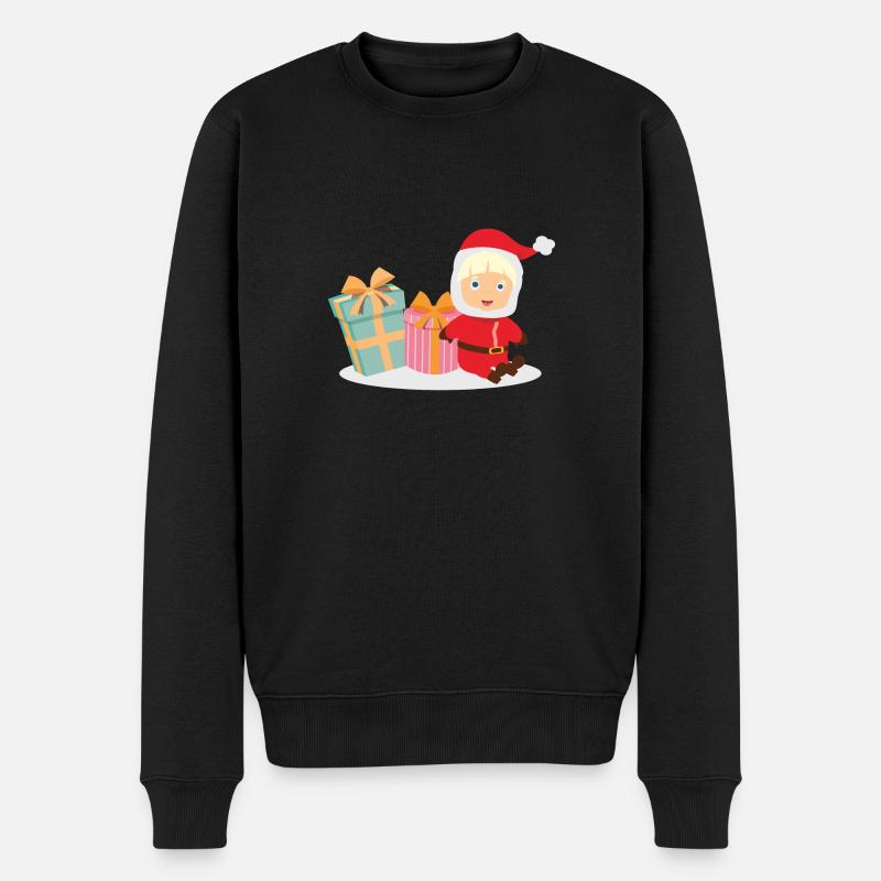 Baby geschenke - Männer Premium Bio Pullover - Schwarz