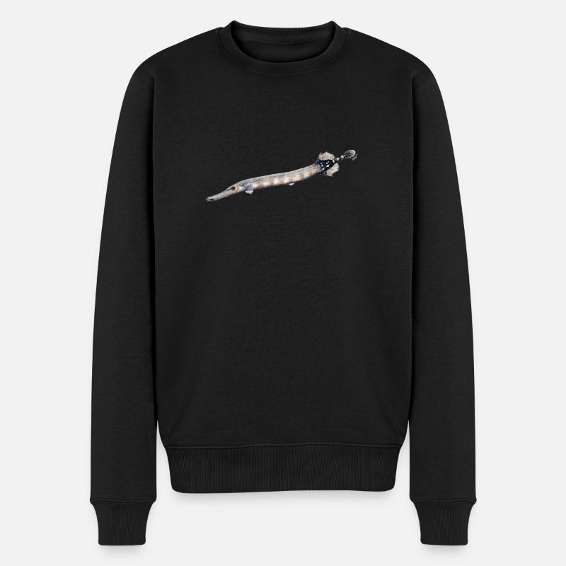 Trumpet - Trumpet - poisson trompette - Männer Premium Bio Pullover - Schwarz