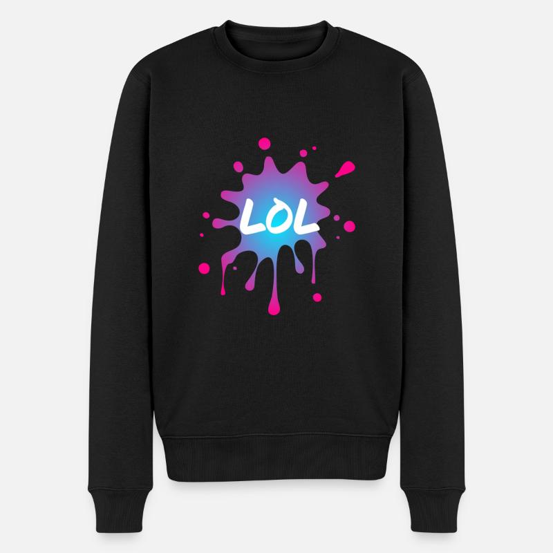 LOL - Männer Premium Bio Pullover - Schwarz