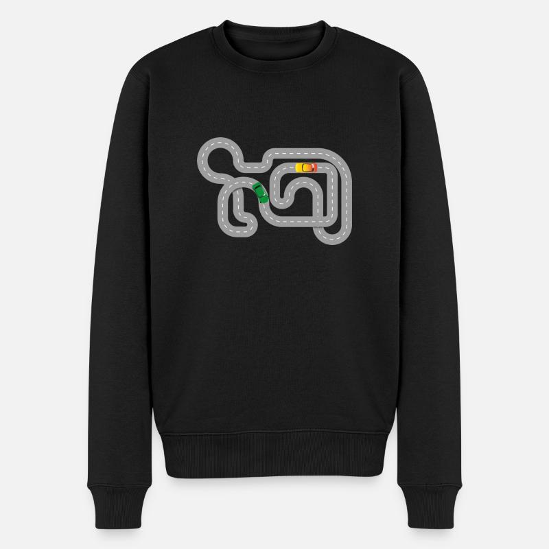 Rennautos - slotcar - Männer Premium Bio Pullover - Schwarz