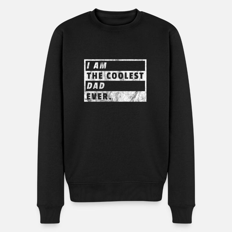 Geschenk bester Papa Vater Vatertag Papi - Männer Premium Bio Pullover - Schwarz