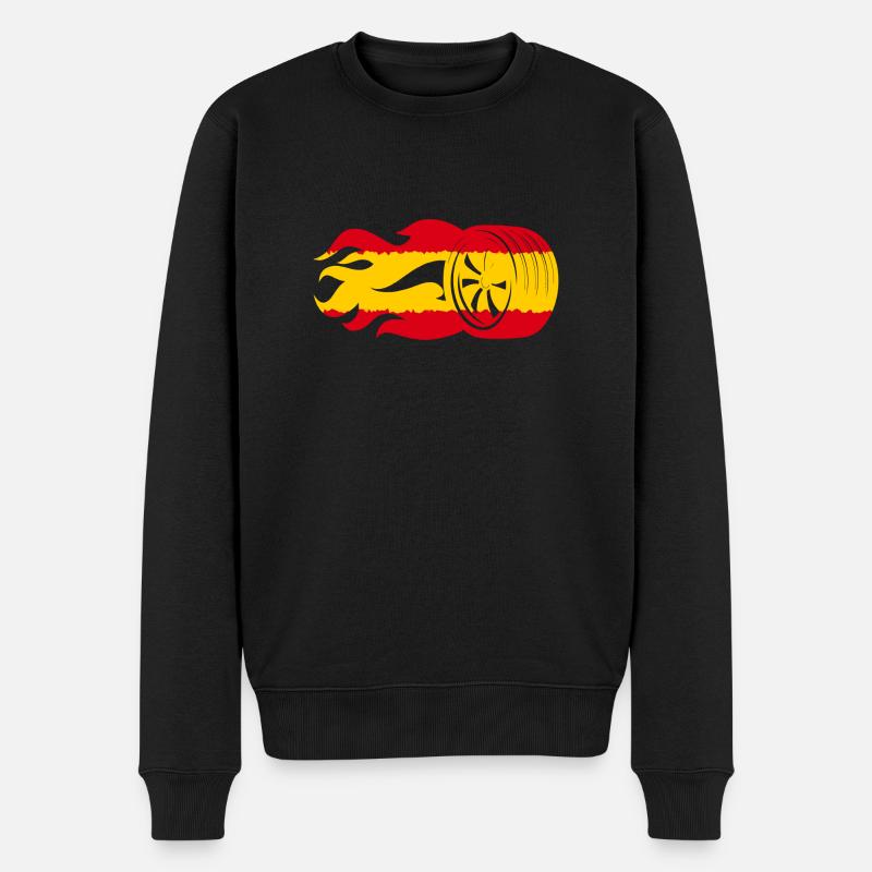 Spanien Motorsport Flagge - Männer Premium Bio Pullover - Schwarz