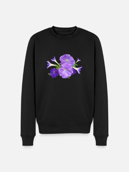 petunia petunia kwiaty kwiaty ogrodowe - Ekologiczna męska bluza Premium - czarny