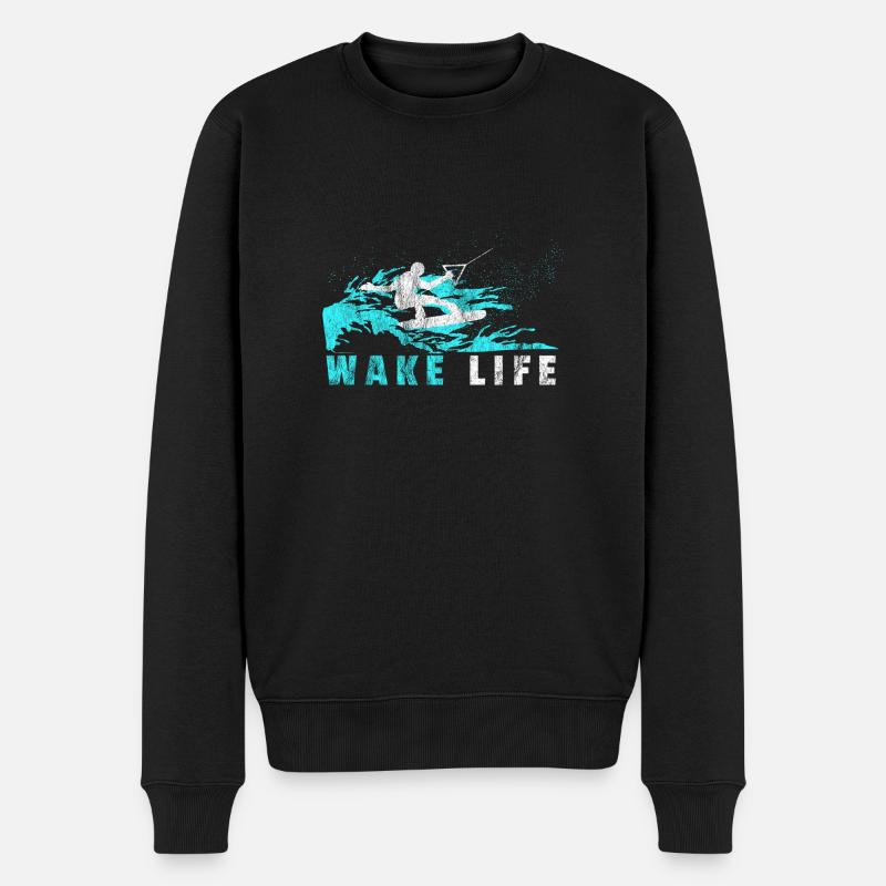 Wakeboarder gift wakeboard waterskiing - Men's Premium Organic Jumper - black