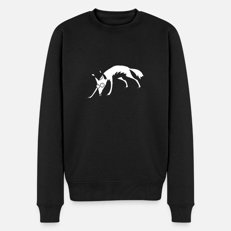 White fox no 2 - Männer Premium Bio Pullover - Schwarz