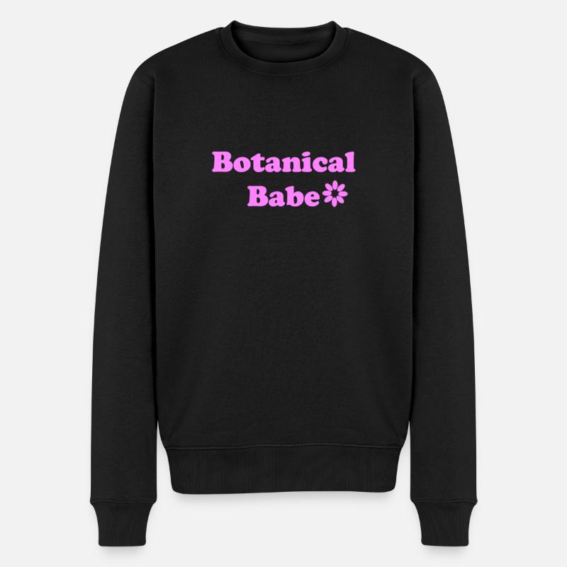 Botanisches Baby - Männer Premium Bio Pullover - Schwarz