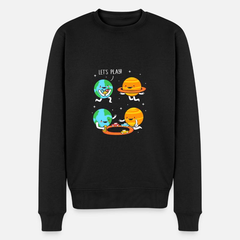Space Planets Universe Space - Men's Premium Organic Jumper - black